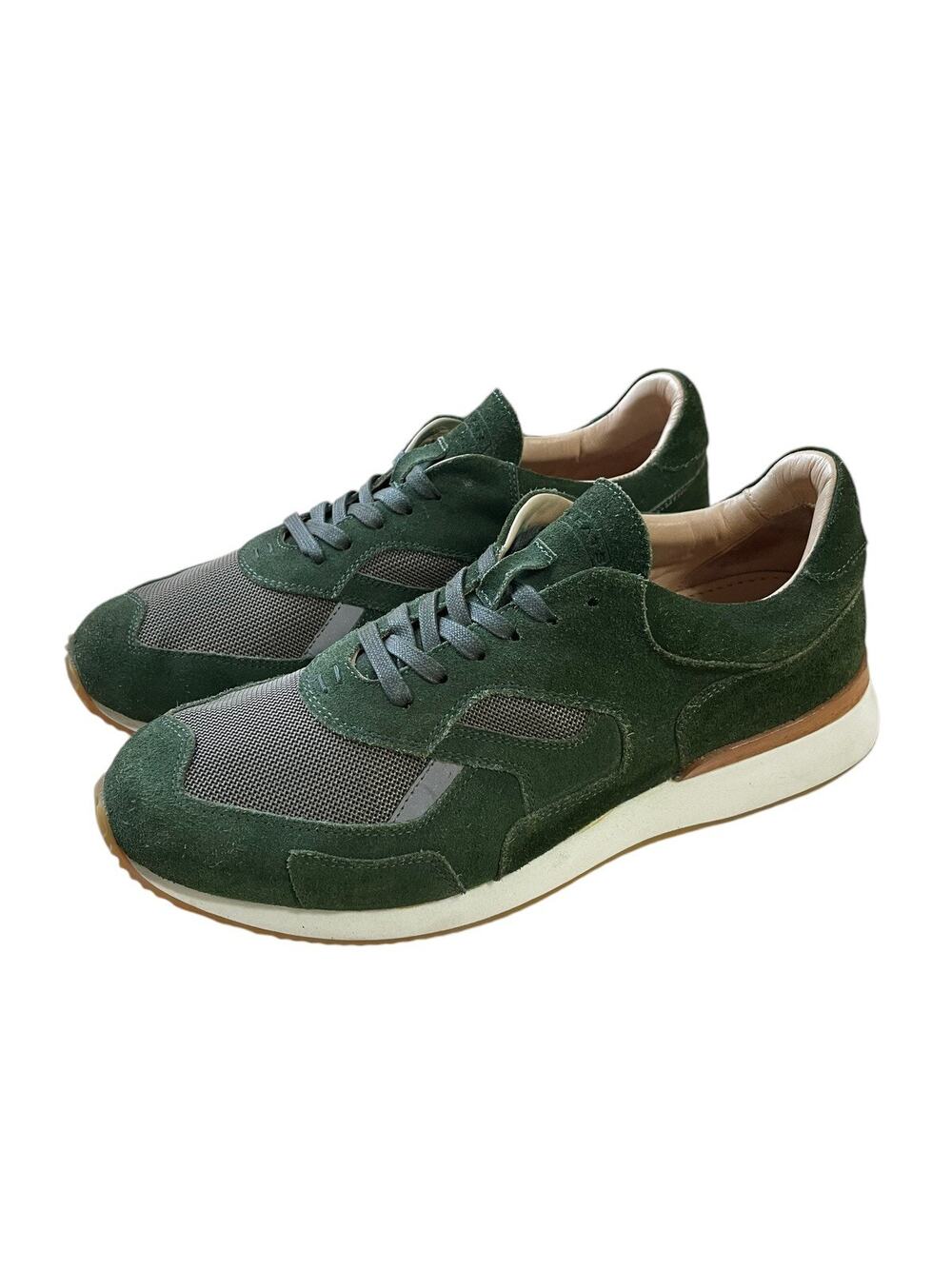 Greats Pronto Sneaker Green Suede Leather Made In Italy Mens EU 42.5 US 9.5